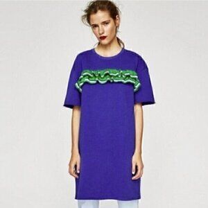 Zara Trafaluc Oversized T-Shirt Dress L